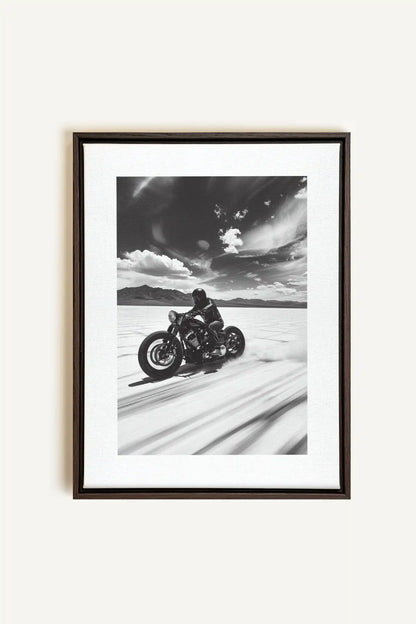 DUNE DANCER, Artwork on stretched canvas, framed in Walnut Brown