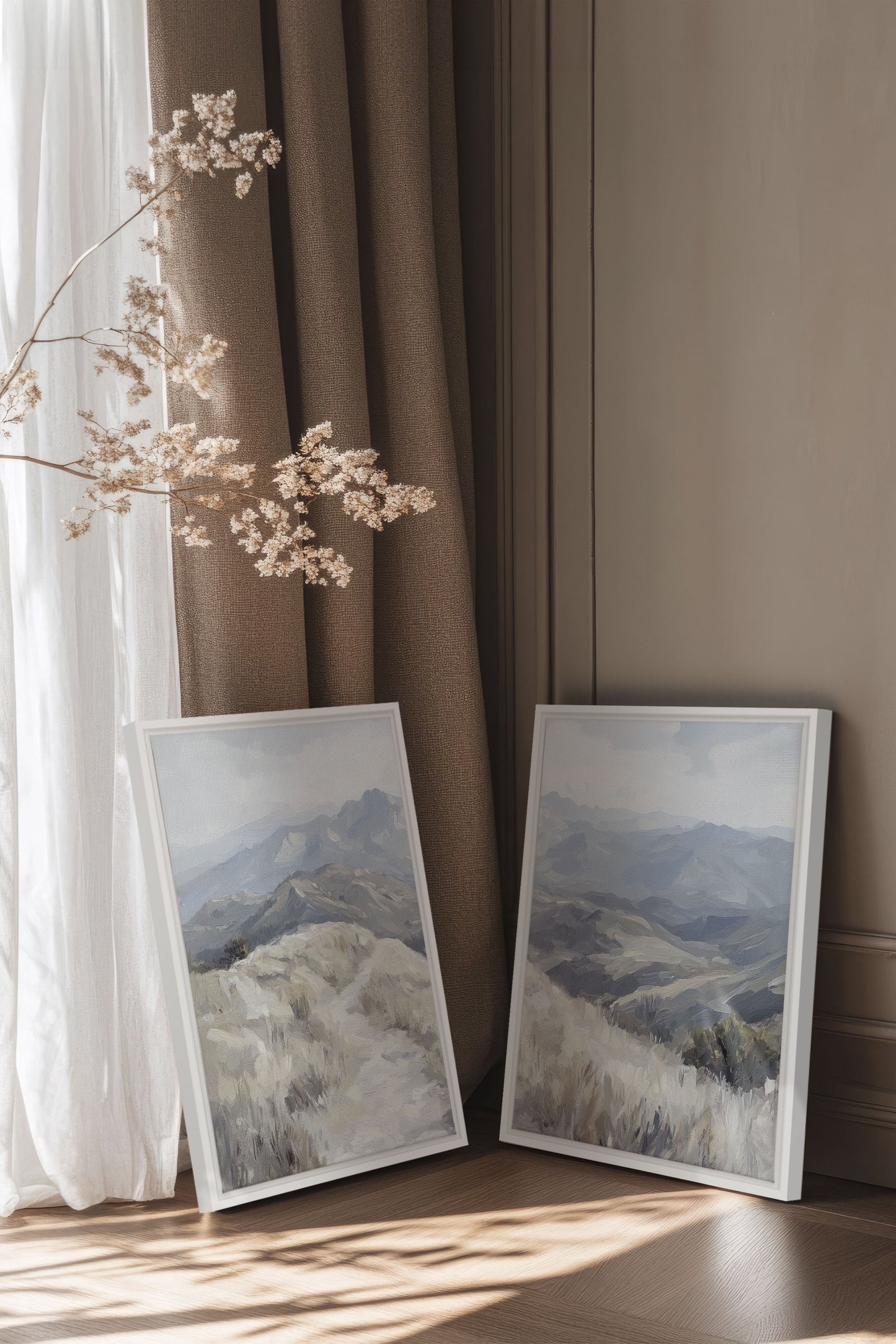 ECLIPSED VALLEYS DUO (2 works on stretched canvas)