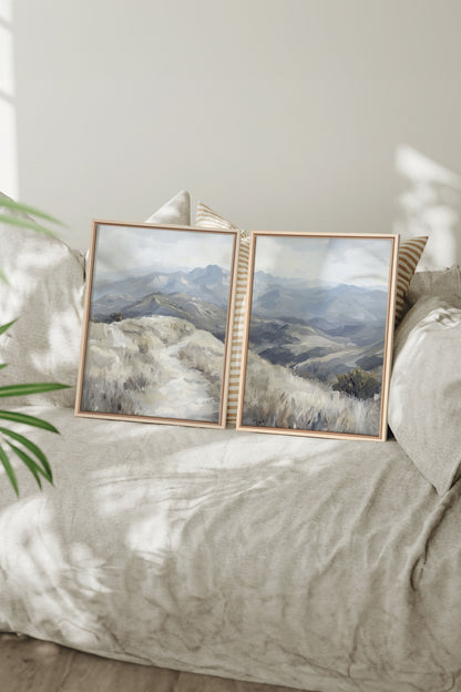 ECLIPSED VALLEYS DUO (2 works on stretched canvas)