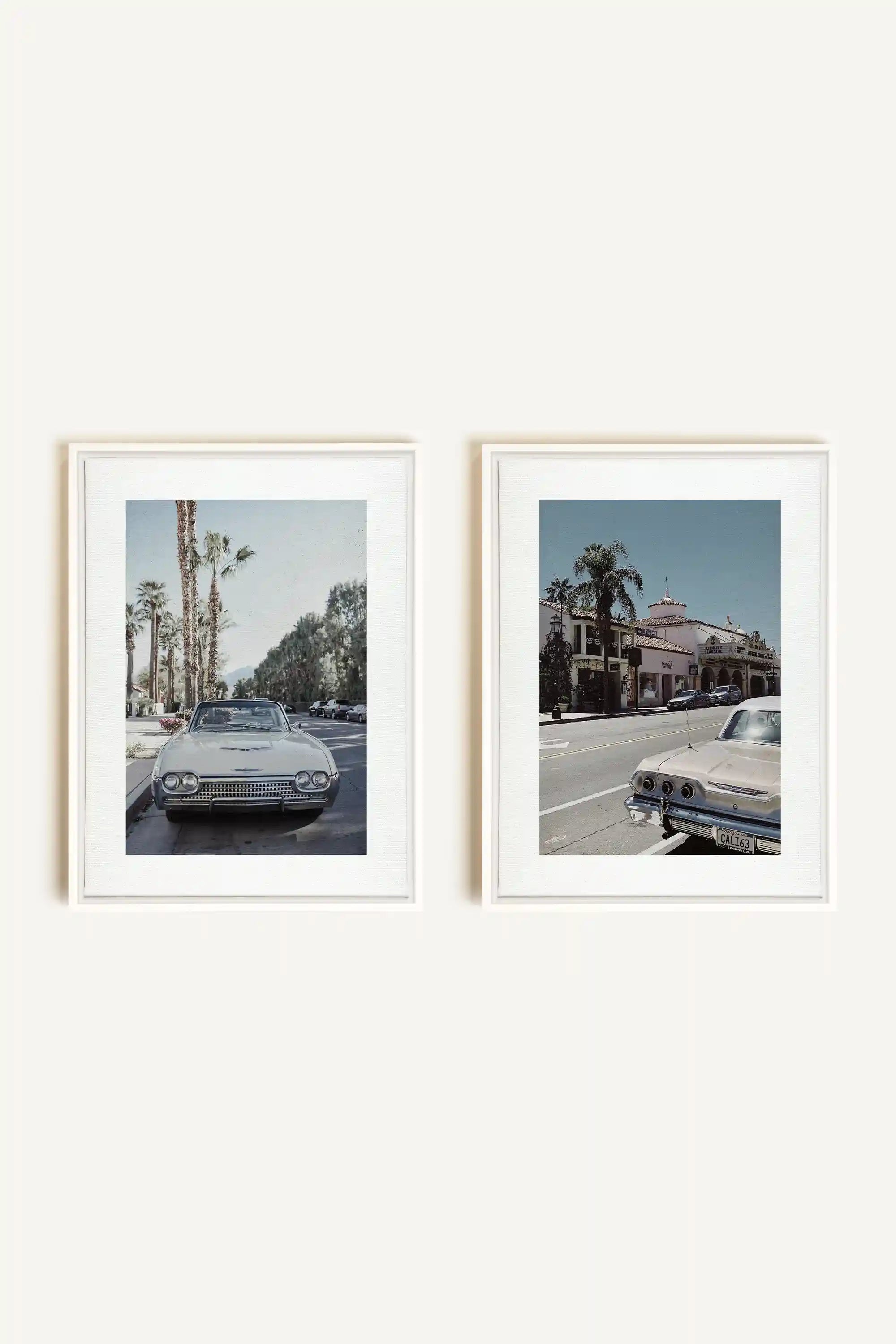 DUO CALI CRUISE, 2 Works on stretched canvas, framed in White