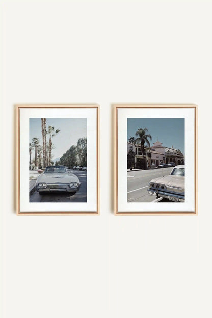DUO CALI CRUISE, 2 Oeuvres sur toile étirée, encadré Naturel Clair