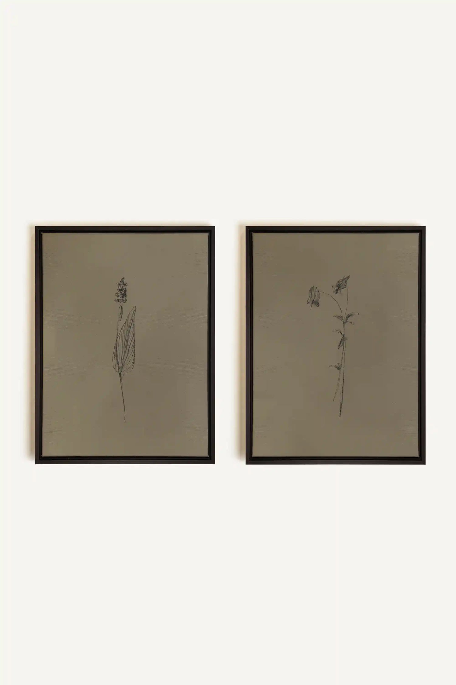 DUO ESPRIT SAUVAGE, 2 Works on stretched canvas, black framed