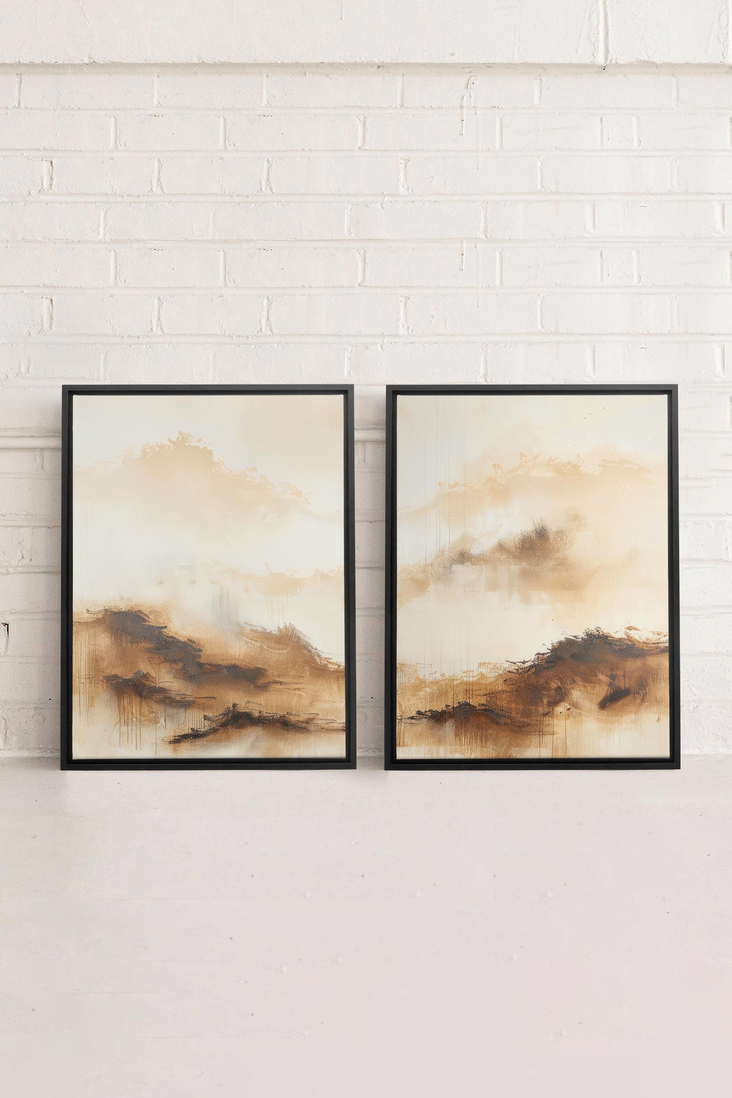 AMBER WAVES DUO (2 works on stretched canvas)