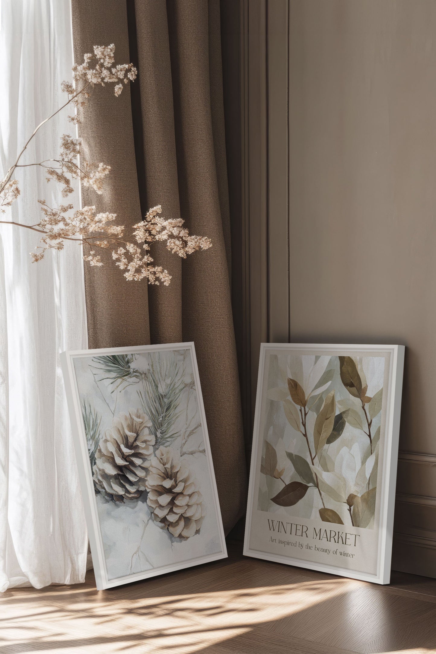 DUO GIVRE ET NATURE (2 Works on stretched canvas)
