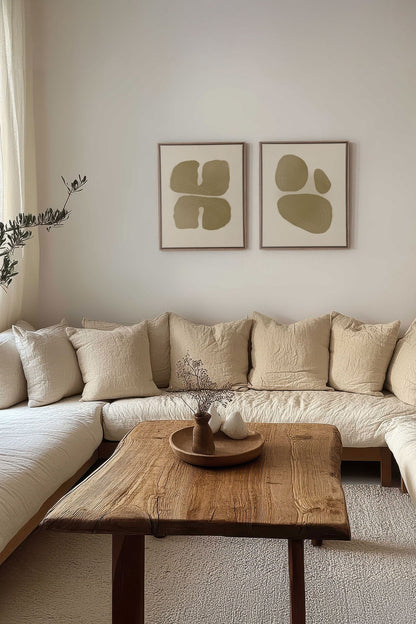 COMBINAISON M TON INTÉRIEUR (2 Works on stretched canvas)