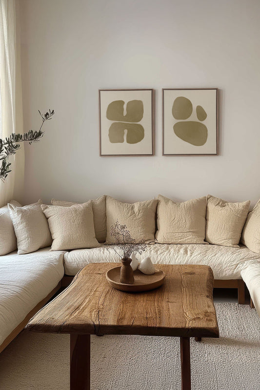 COMBINAISON M TON INTÉRIEUR (2 Works on stretched canvas)