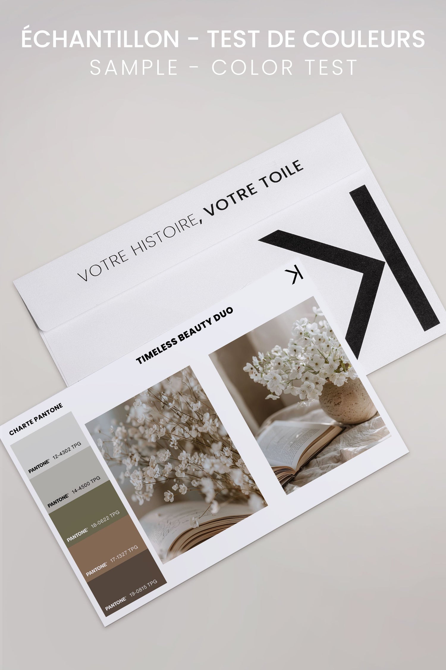 OLEKA CANVAS - TIMELESS BEAUTY DUO, 2 Oeuvres sur toile étirée, encadré Brun Chêne