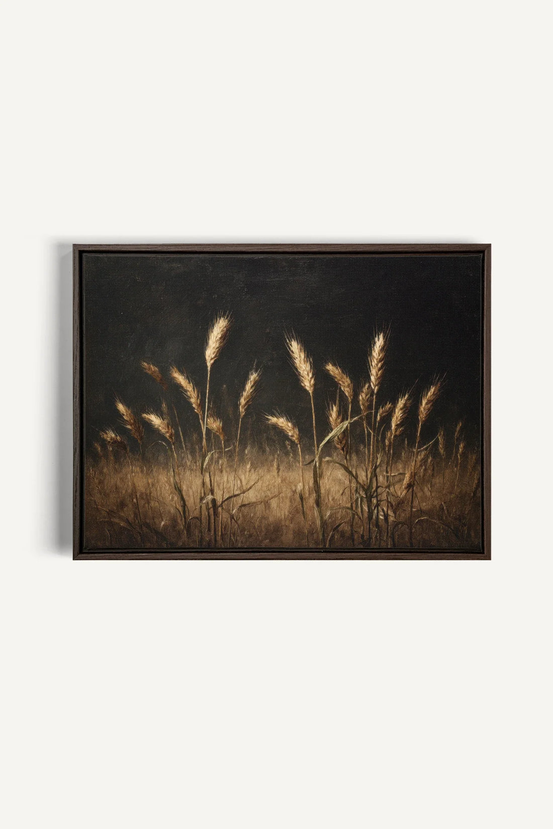 TWILIGHT FIELDS, Oeuvre sur toile étirée, encadré Brun Noyer