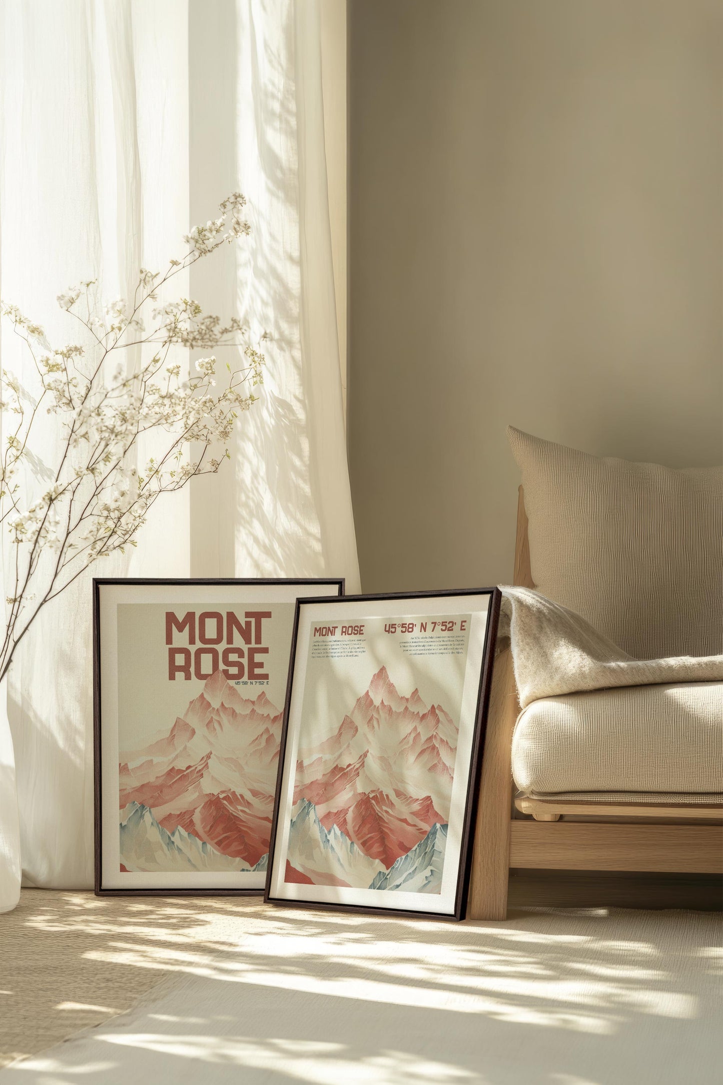 DUO ROSE SUMMIT (2 works on stretched canvas)