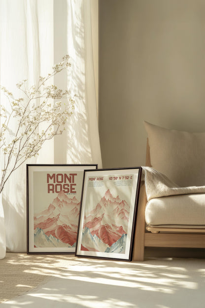 DUO ROSE SUMMIT (2 works on stretched canvas)