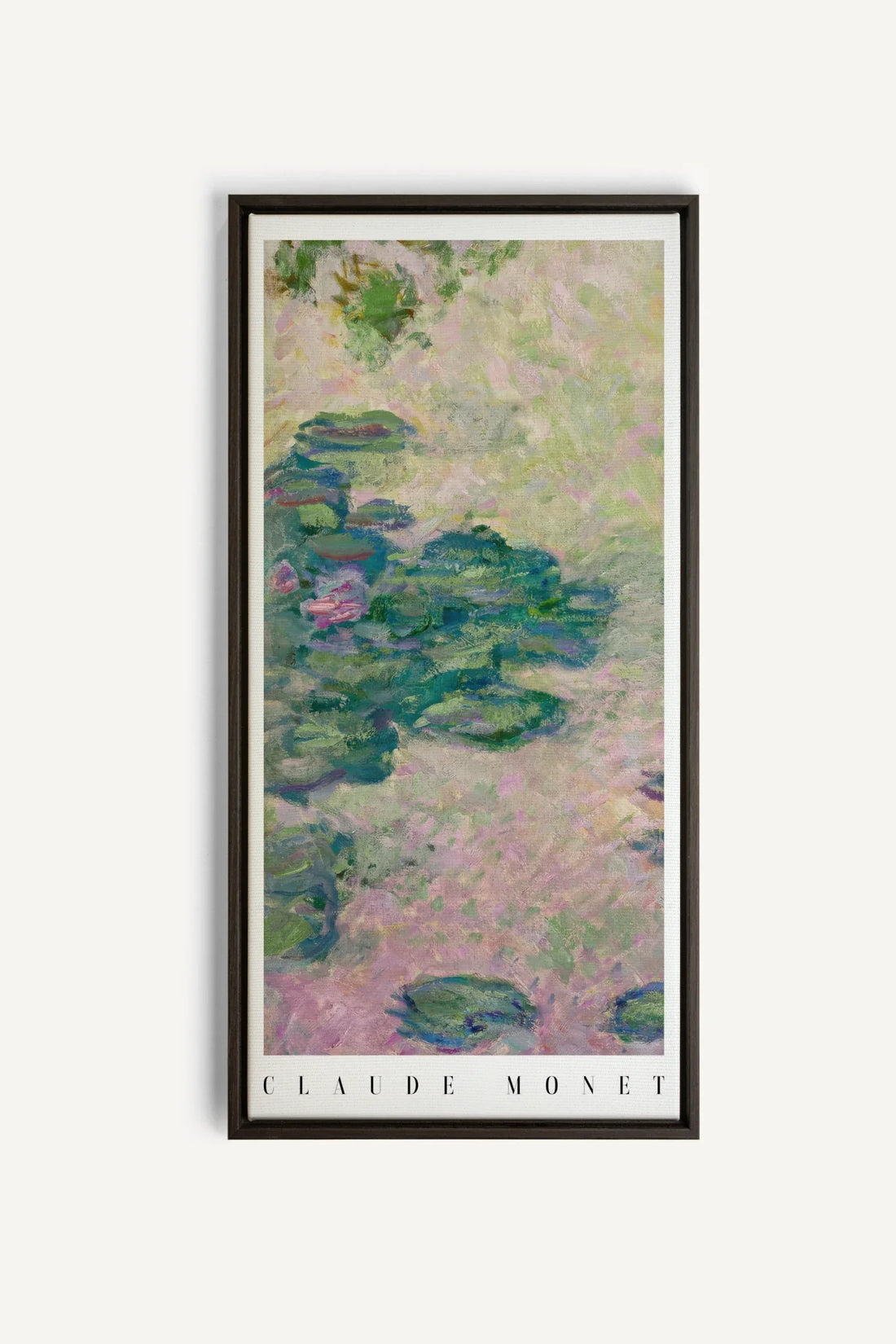 EAU DE FLEURS, Oeuvre sur toile étirée, encadré Brun Noyer