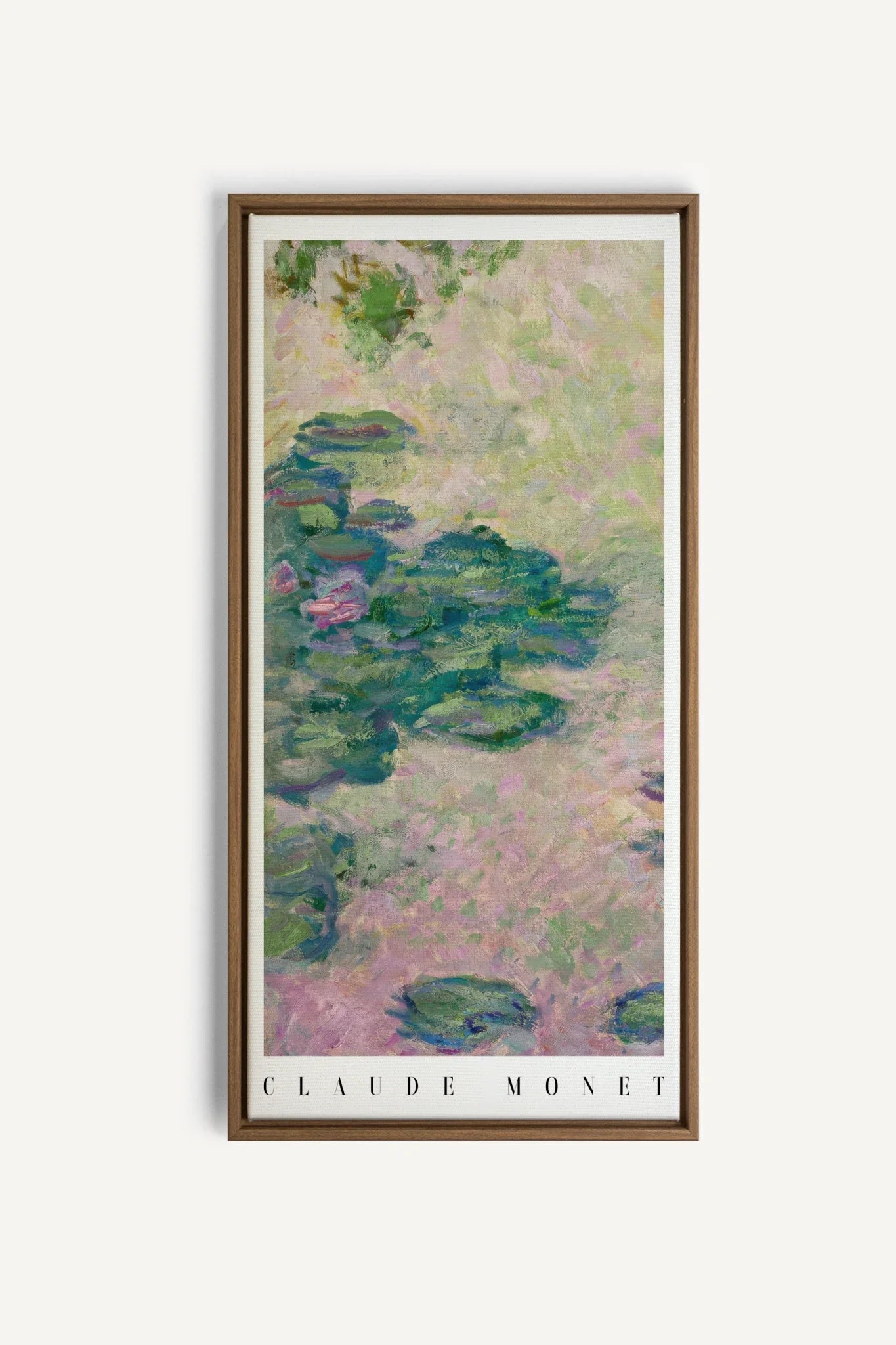 EAU DE FLEURS, Oeuvre sur toile étirée, encadré Brun Chêne