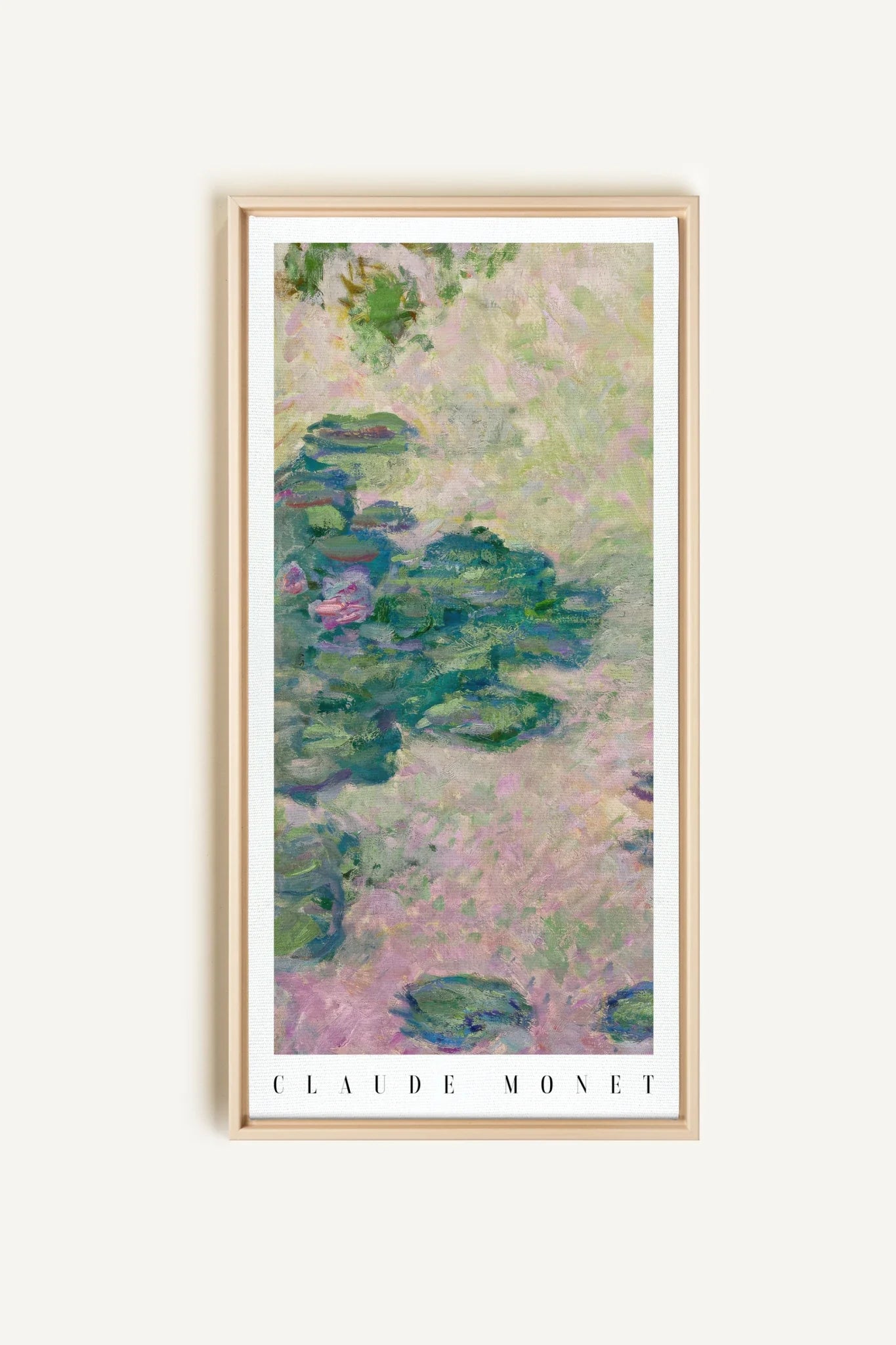 EAU DE FLEURS, Oeuvre sur toile étirée, encadré Naturel Clair