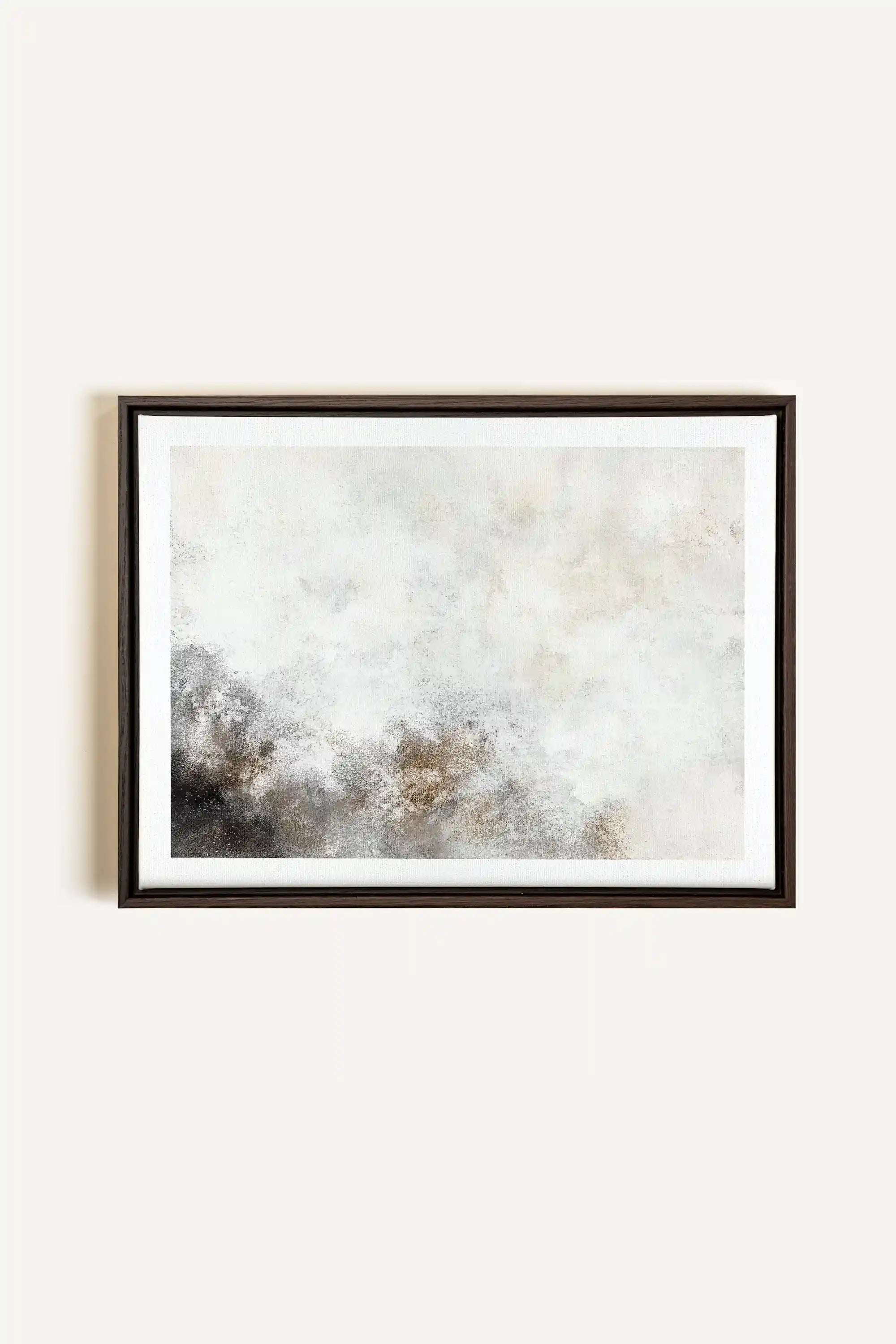 FADED ESSENCE, Artwork on stretched canvas, framed in Walnut Brown