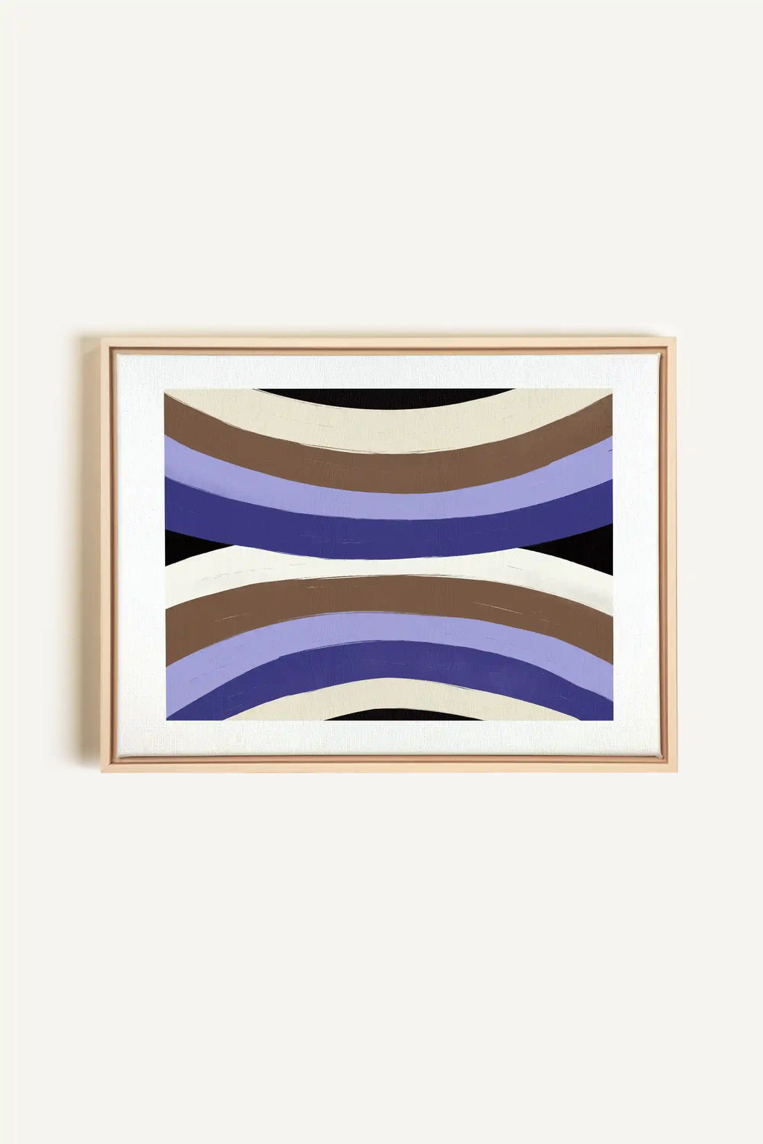 FLOW OF SHADES, Artwork on stretched canvas, framed Natural Light