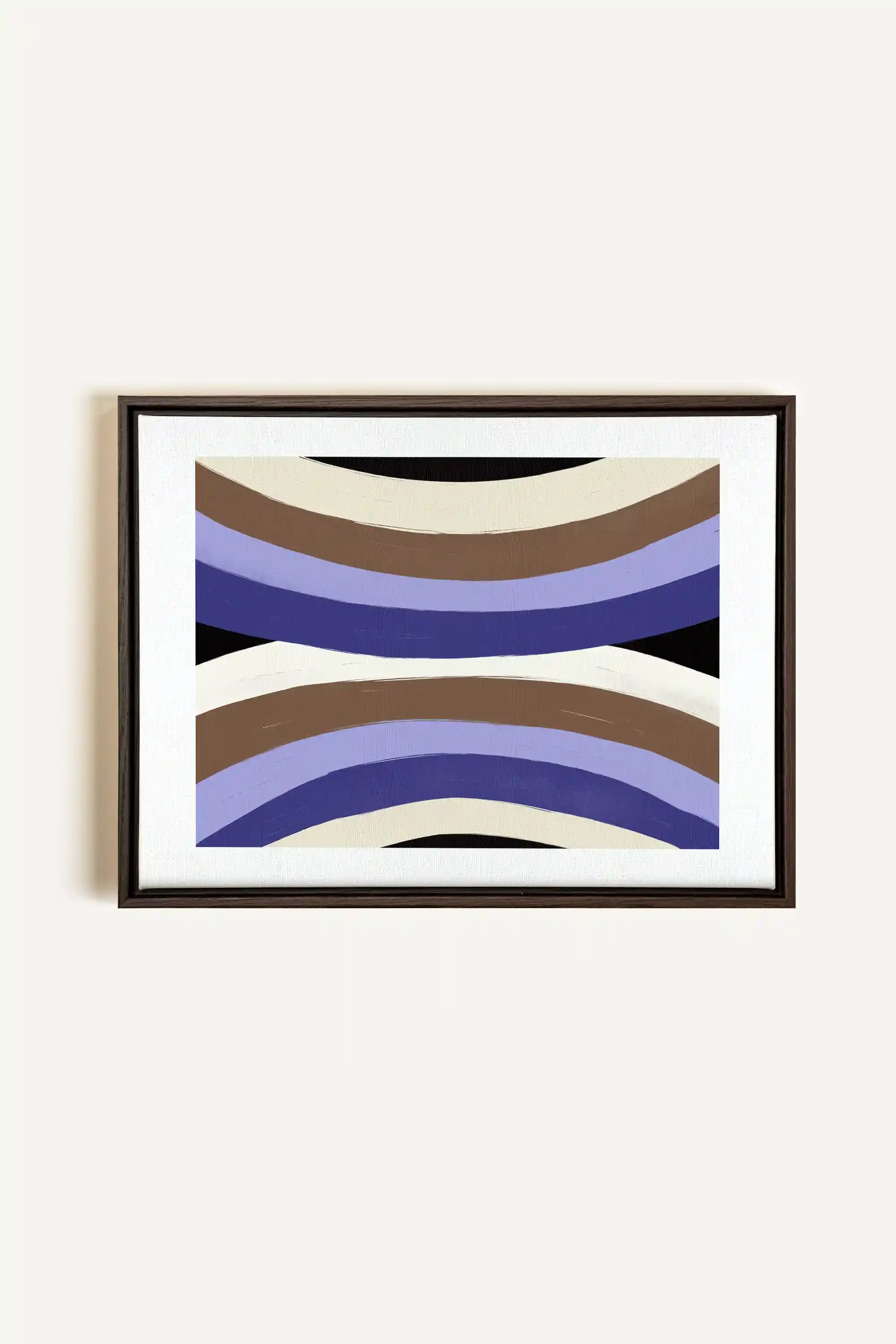 FLOW OF SHADES, Artwork on stretched canvas, framed in Walnut Brown
