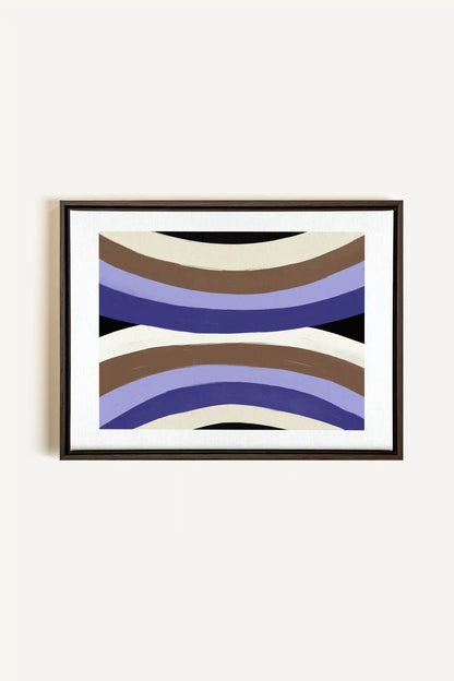 FLOW OF SHADES, Artwork on stretched canvas, framed in Walnut Brown