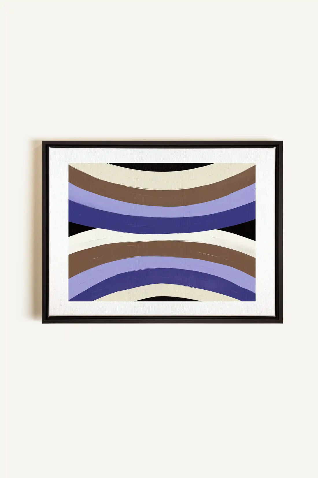 FLOW OF SHADES, Oeuvre sur toile étirée, encadré Noir