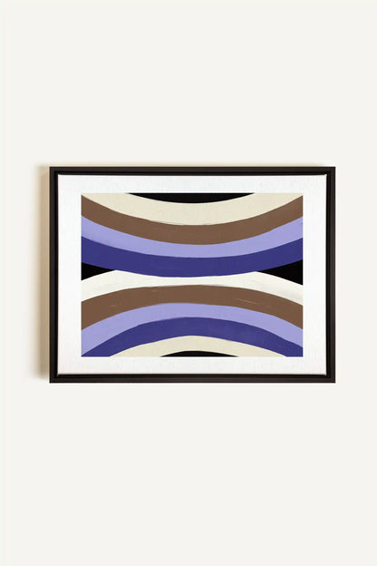 FLOW OF SHADES, Oeuvre sur toile étirée, encadré Noir