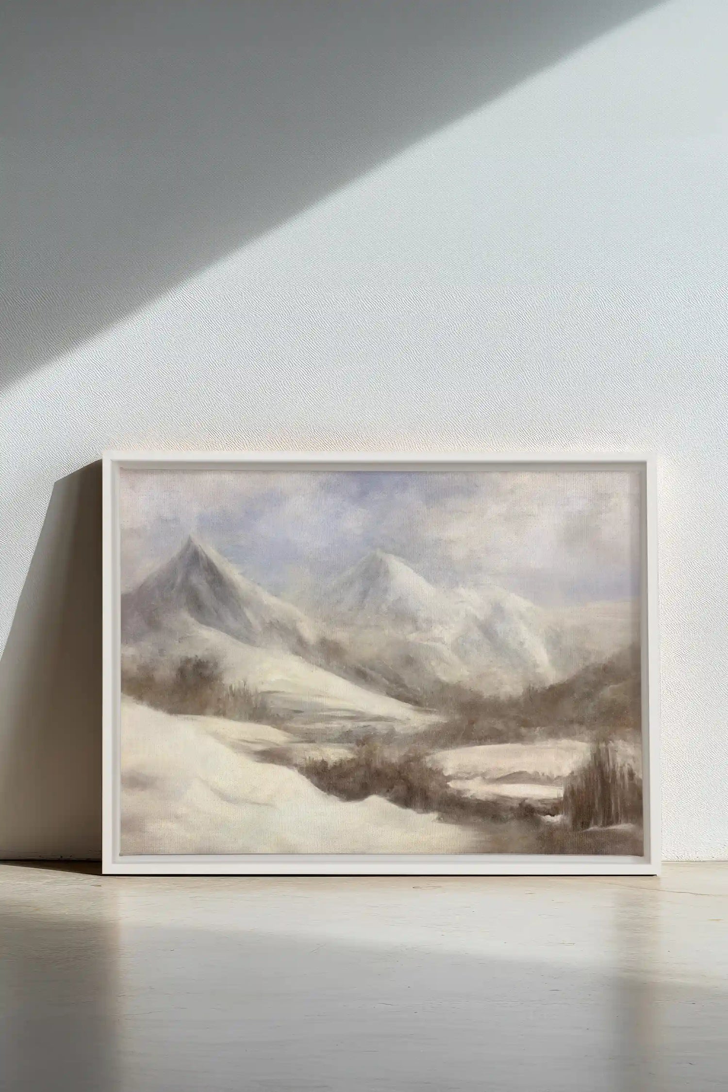 FROST, Artwork on stretched canvas, framed in white