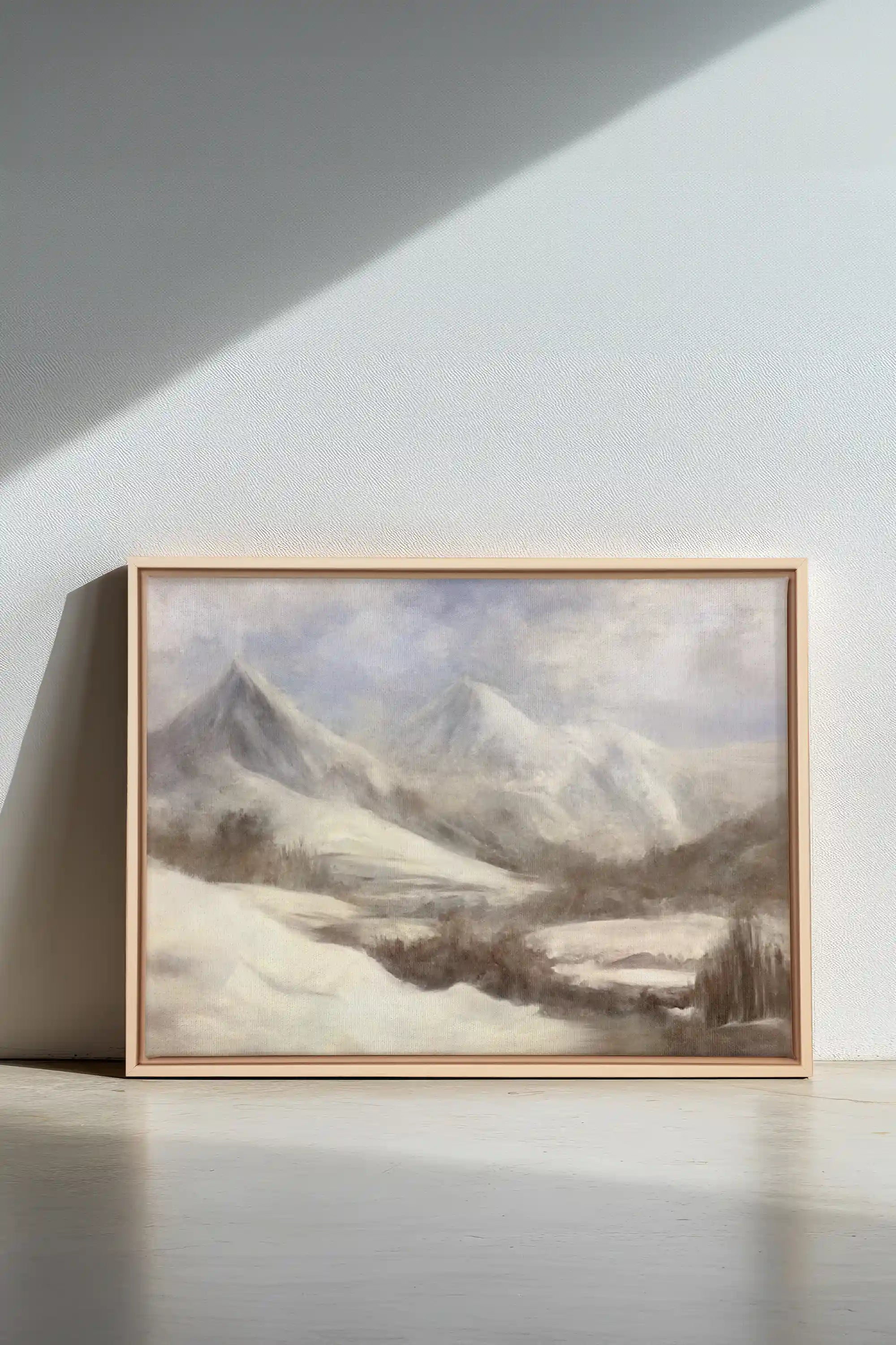 FROST, Oeuvre sur toile étirée, encadré Naturel Clair