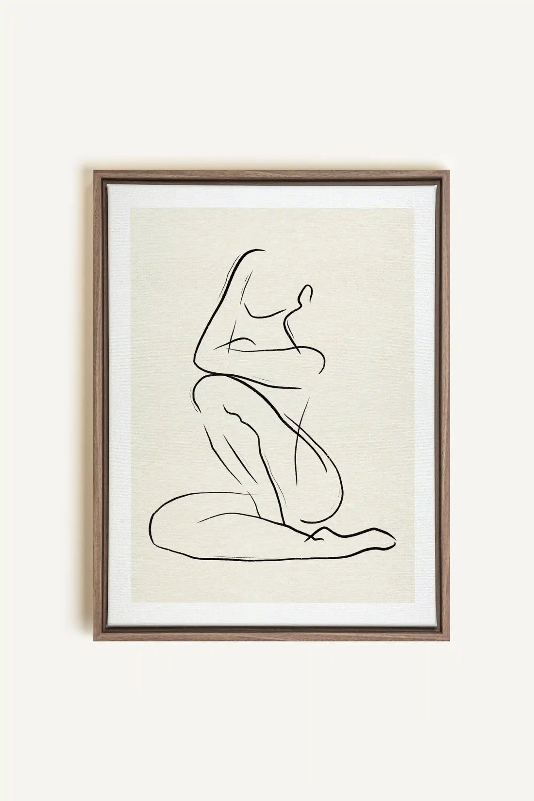GESTURE OF PEACE, Oeuvre sur toile étirée, encadré Brun Chêne