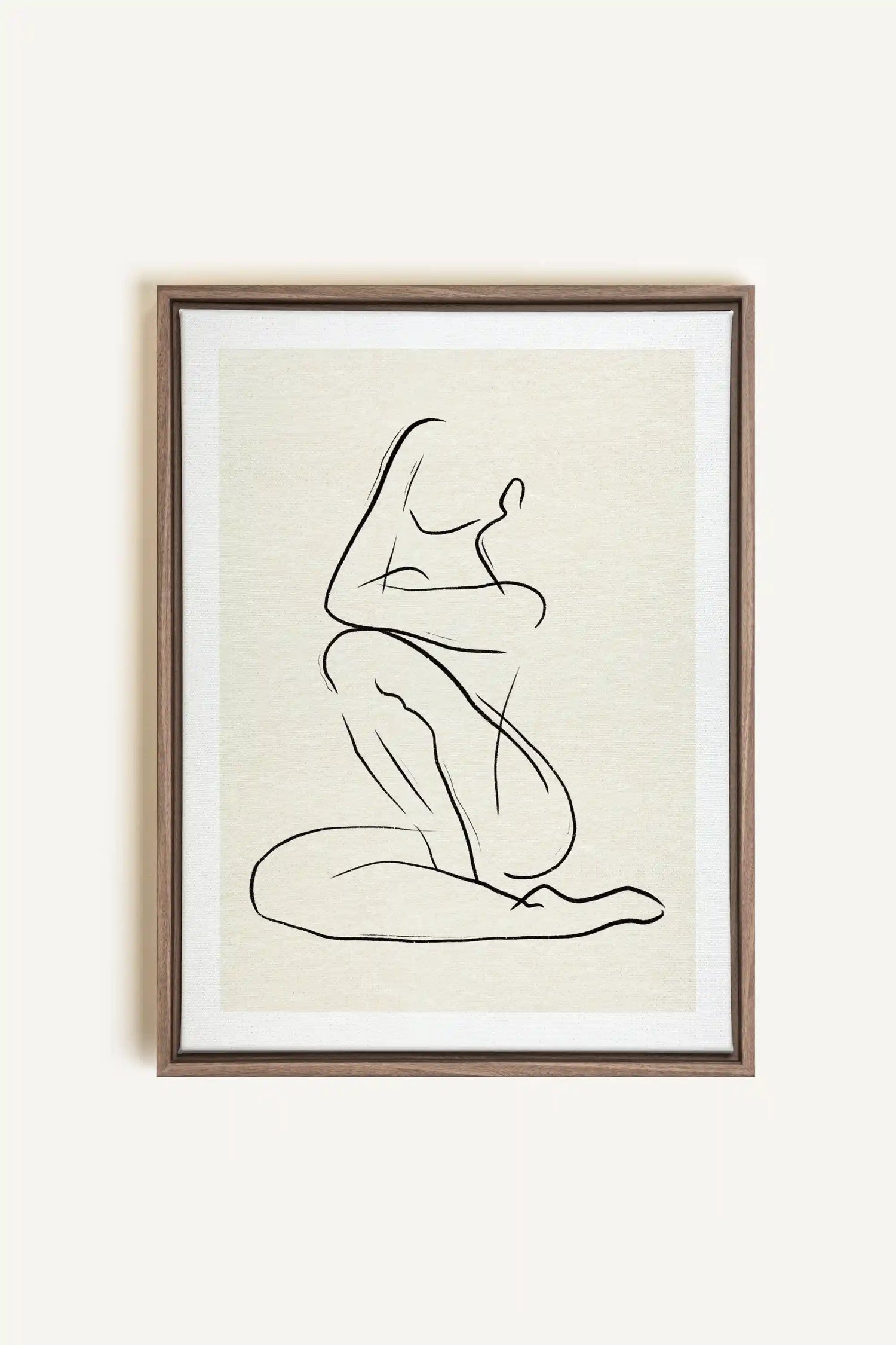 GESTURE OF PEACE, Oeuvre sur toile étirée, encadré Brun Chêne