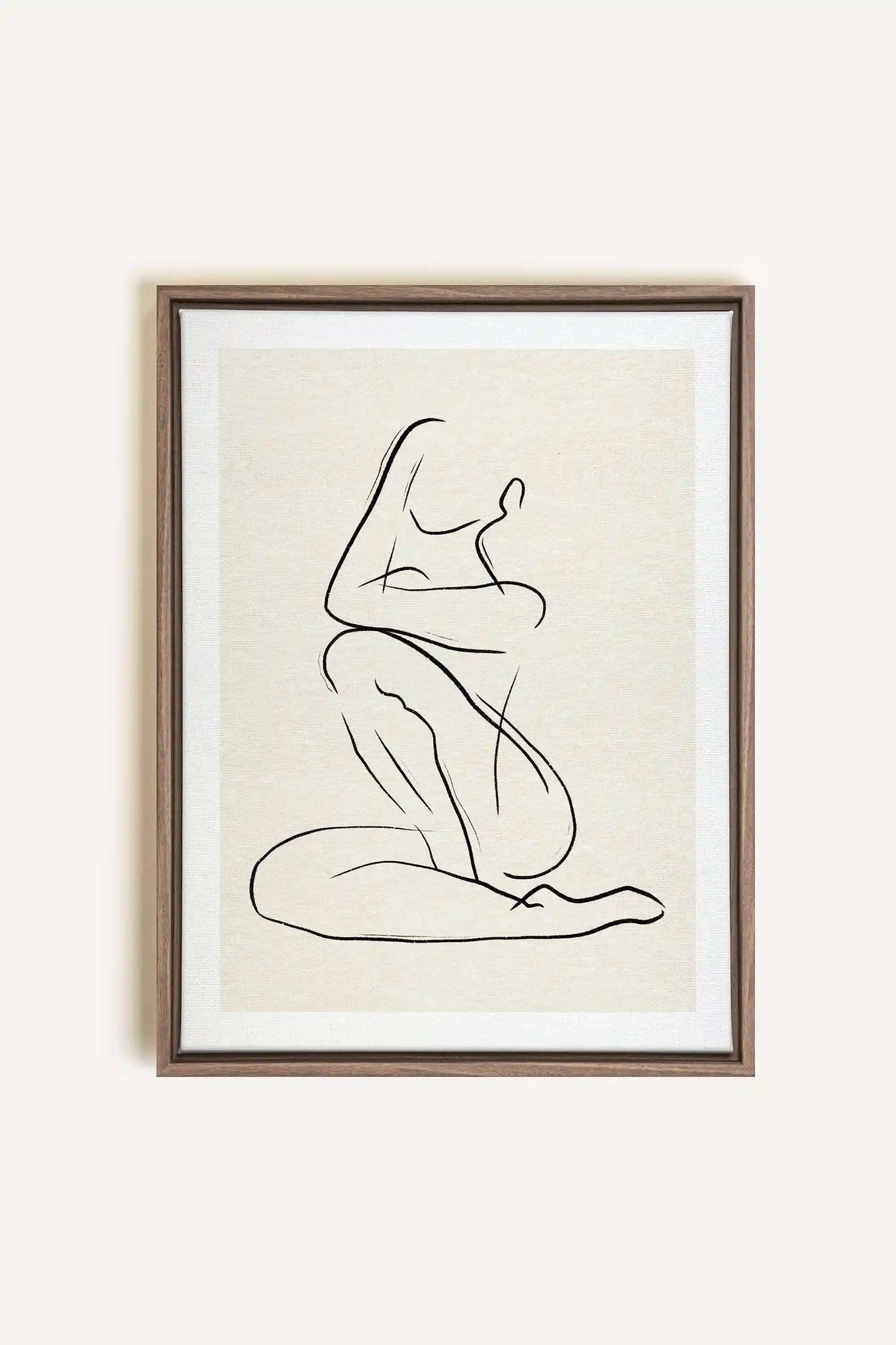 GESTURE OF PEACE, Oeuvre sur toile étirée, encadré Brun Chêne