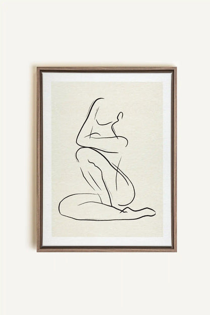 GESTURE OF PEACE, Oeuvre sur toile étirée, encadré Brun Chêne