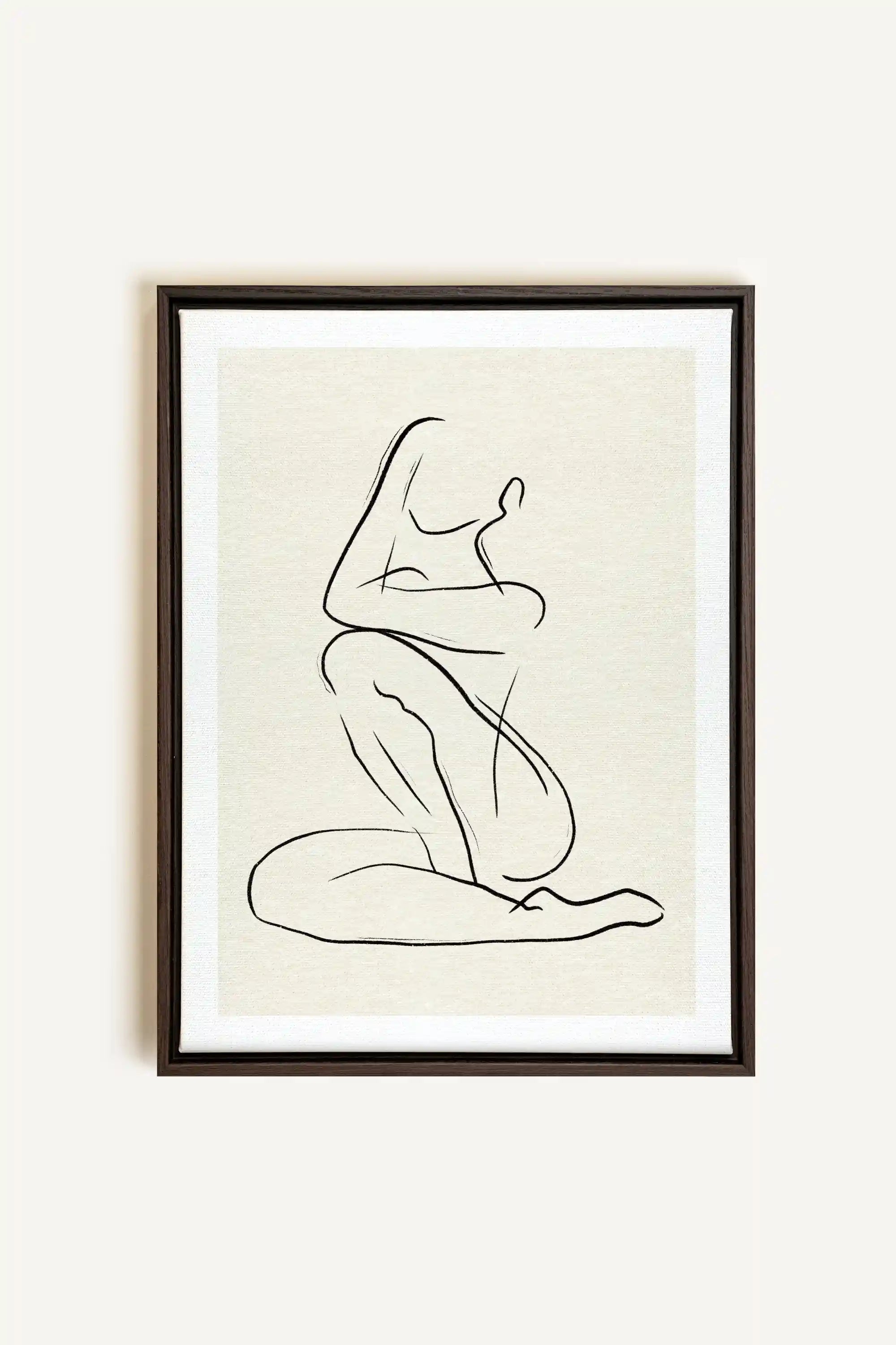 GESTURE OF PEACE, Oeuvre sur toile étirée, encadré Brun Noyer