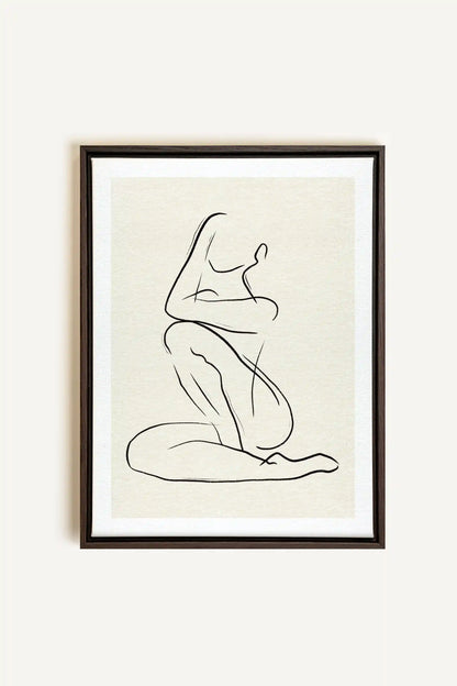 GESTURE OF PEACE, Oeuvre sur toile étirée, encadré Brun Noyer