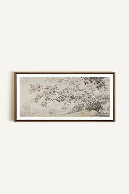 GOLDEN HARVEST, Oeuvre sur toile étirée, encadré Brun Chêne
