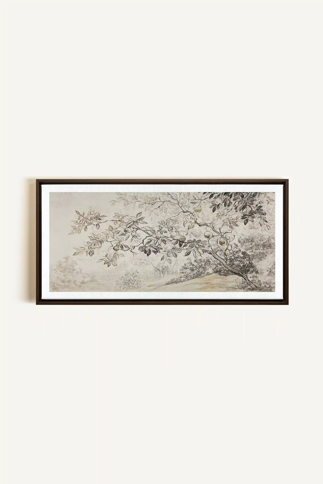 GOLDEN HARVEST, Oeuvre sur toile étirée, encadré Brun Noyer