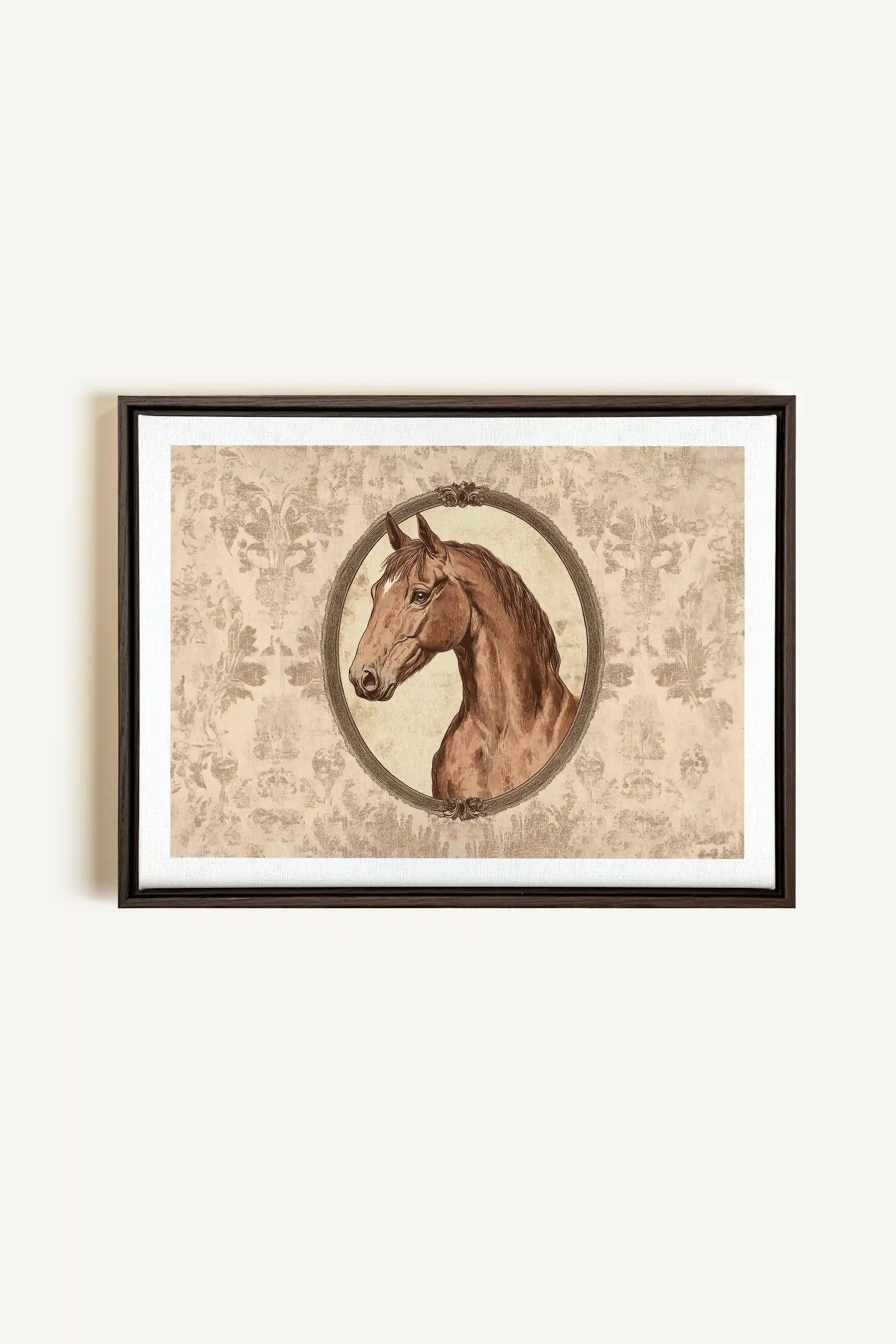 GRÂCE ROYALE, Artwork on stretched canvas, framed in Walnut Brown