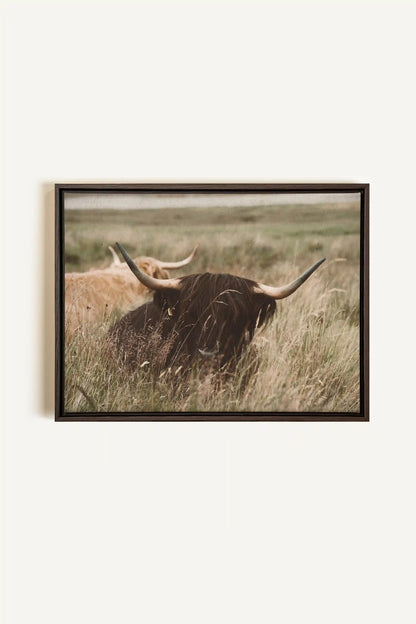 HIGHLAND SPIRIT, Oeuvre sur toile étirée, encadré Brun Noyer