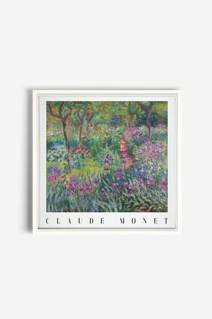 IRIS PATH, Oeuvre sur toile étirée, encadré Blanc