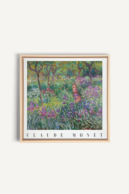 IRIS PATH, Oeuvre sur toile étirée, encadré Naturel Clair