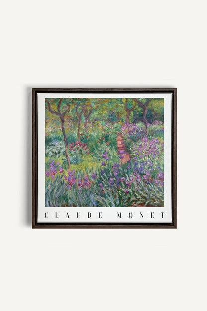 IRIS PATH, Oeuvre sur toile étirée, encadré Brun Noyer