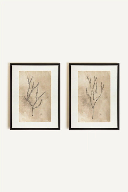 COMBINAISON JADE WILSON, 2 Works on stretched canvas, black framed