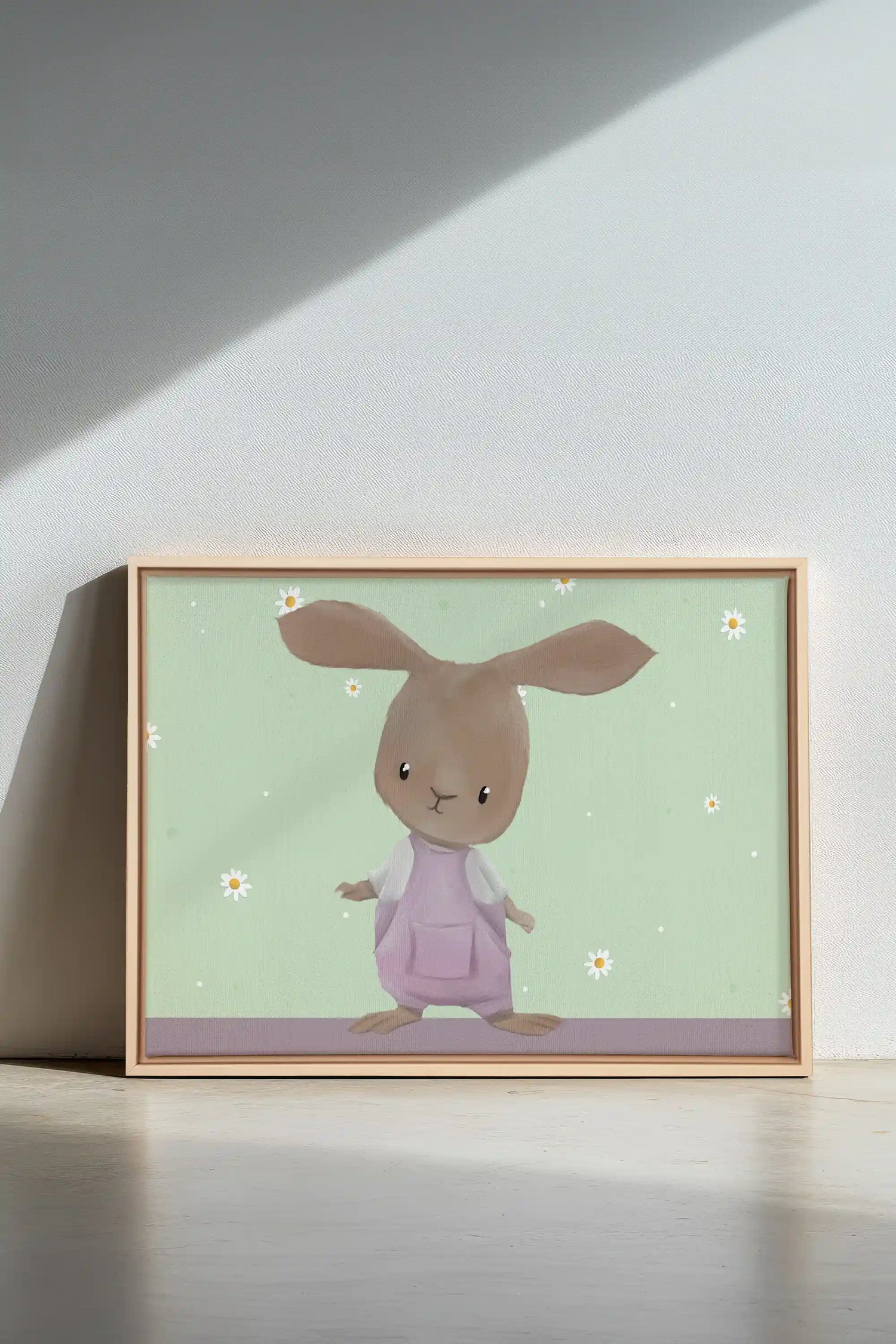 LAPIN, Artwork on stretched canvas, framed Natural Light