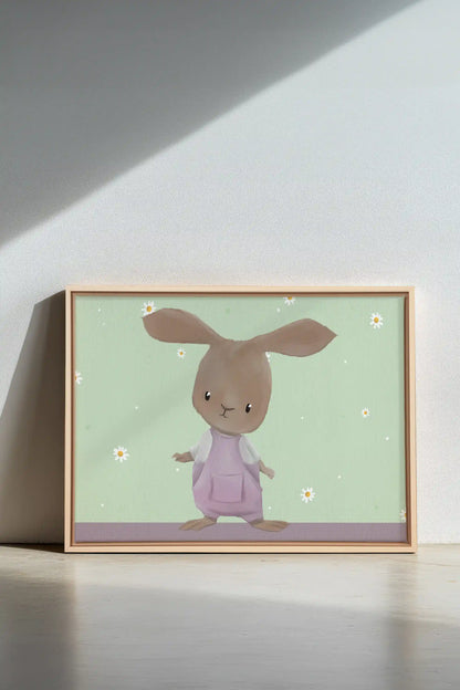 LAPIN, Artwork on stretched canvas, framed Natural Light