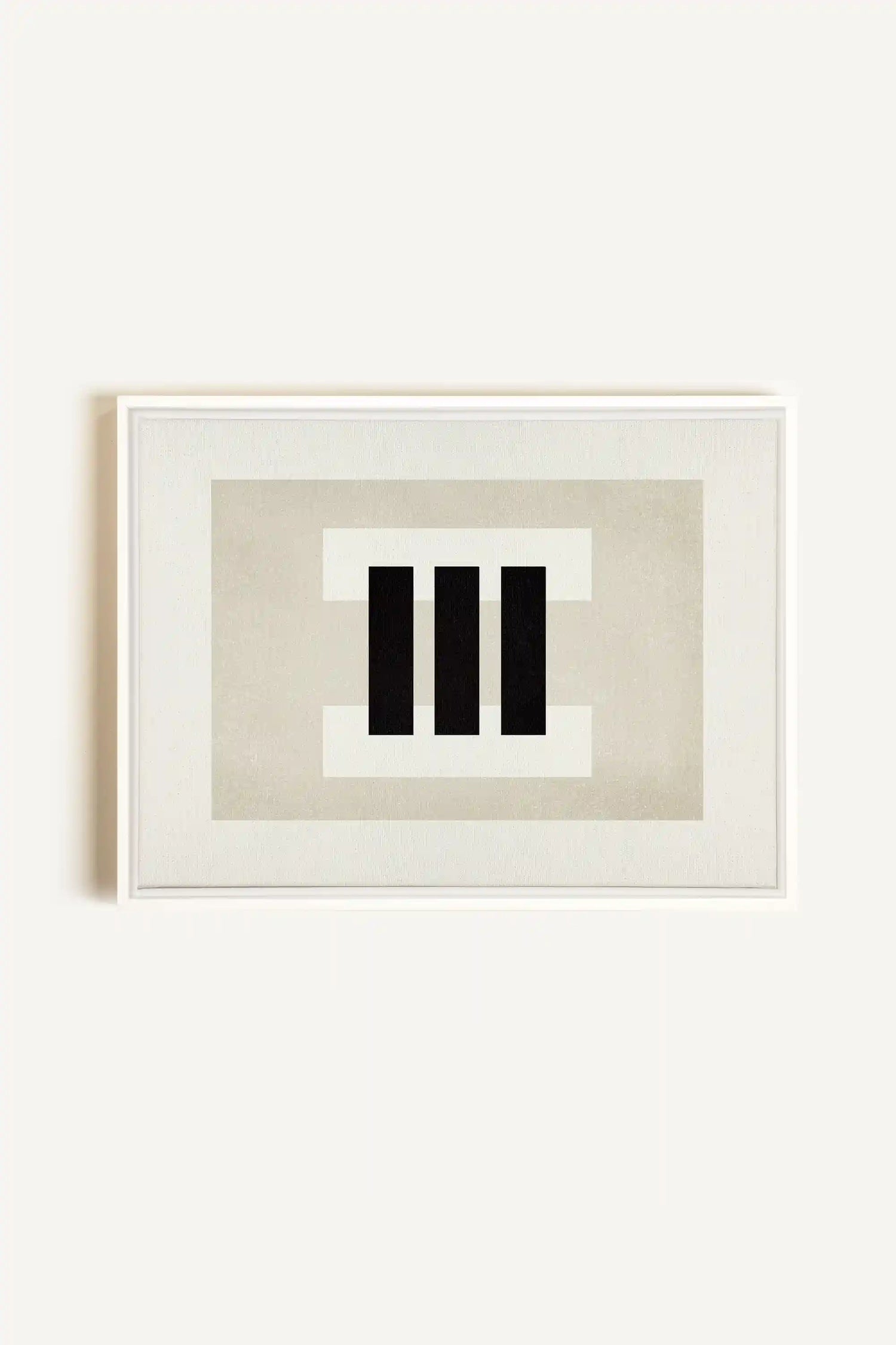 LINEWORK, Artwork on stretched canvas, framed in white