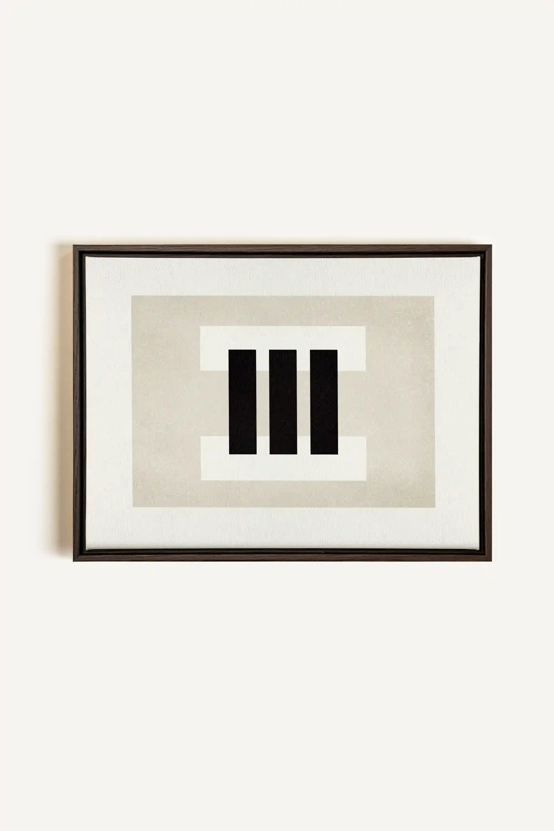 LINEWORK, Oeuvre sur toile étirée, encadré Brun Noyer
