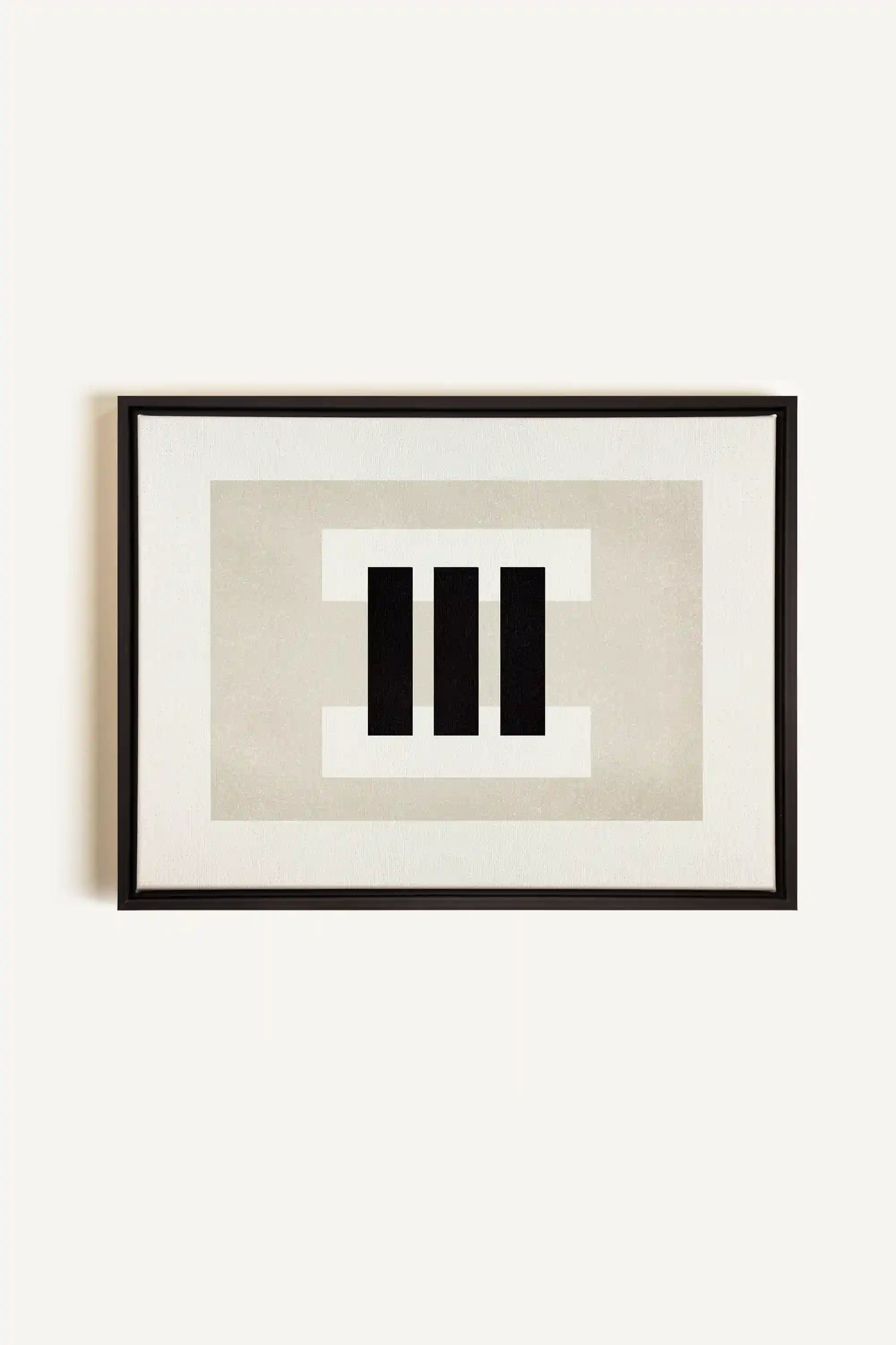 LINEWORK, Artwork on stretched canvas, framed in black