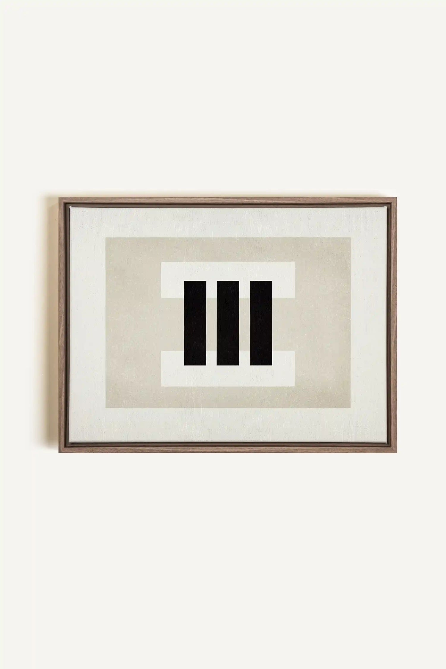 LINEWORK, Artwork on stretched canvas, framed in Brown Oak