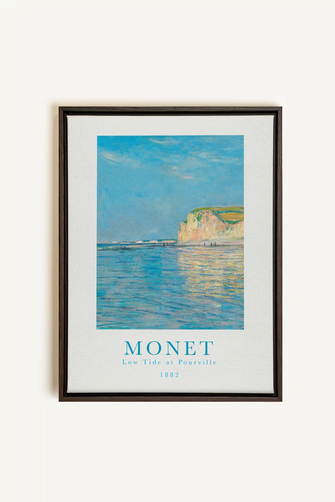 LOW TIDES, Oeuvre sur toile étirée, encadré Brun Noyer