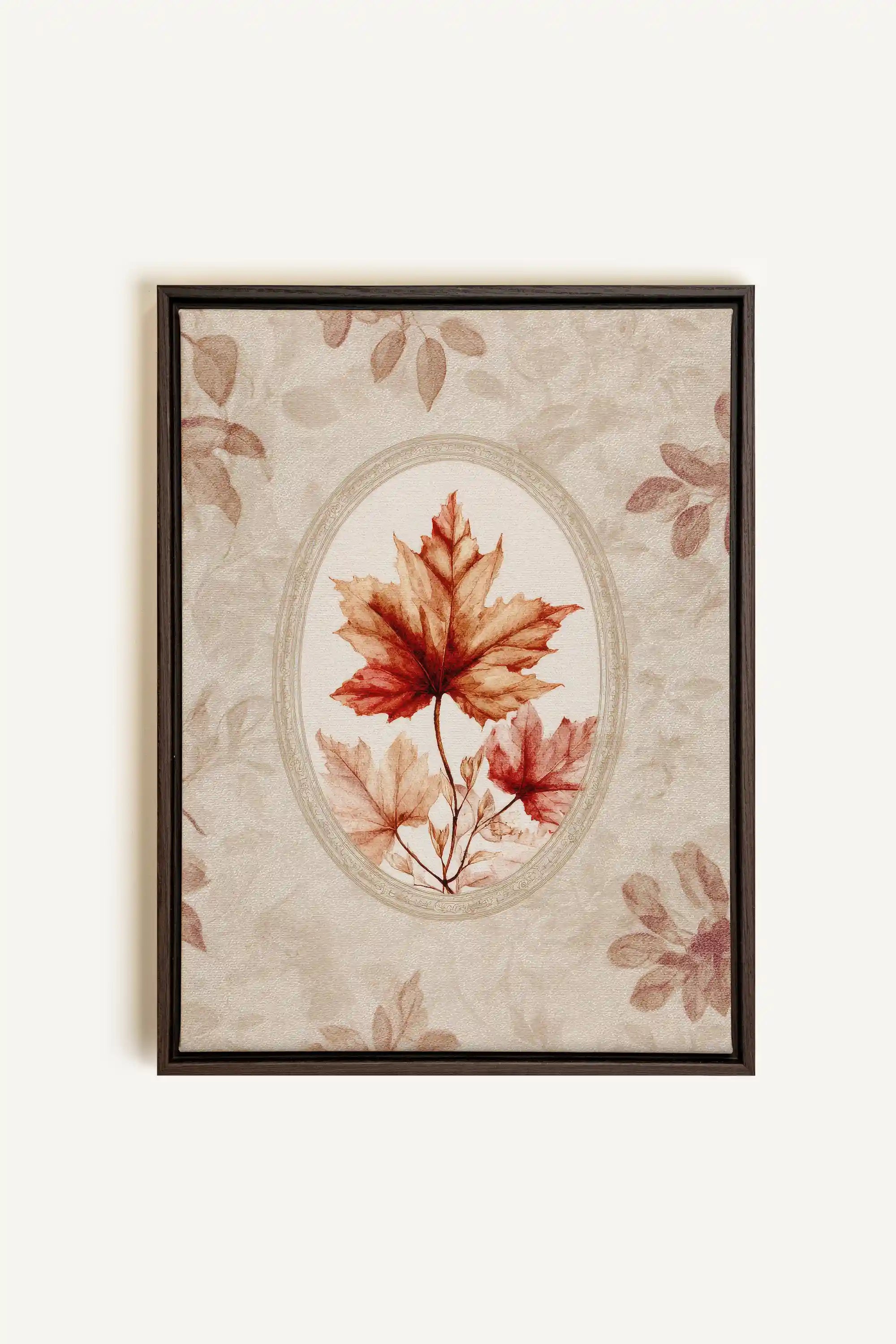 MAPLE MEMORY, Oeuvre sur toile étirée, encadré Brun Noyer