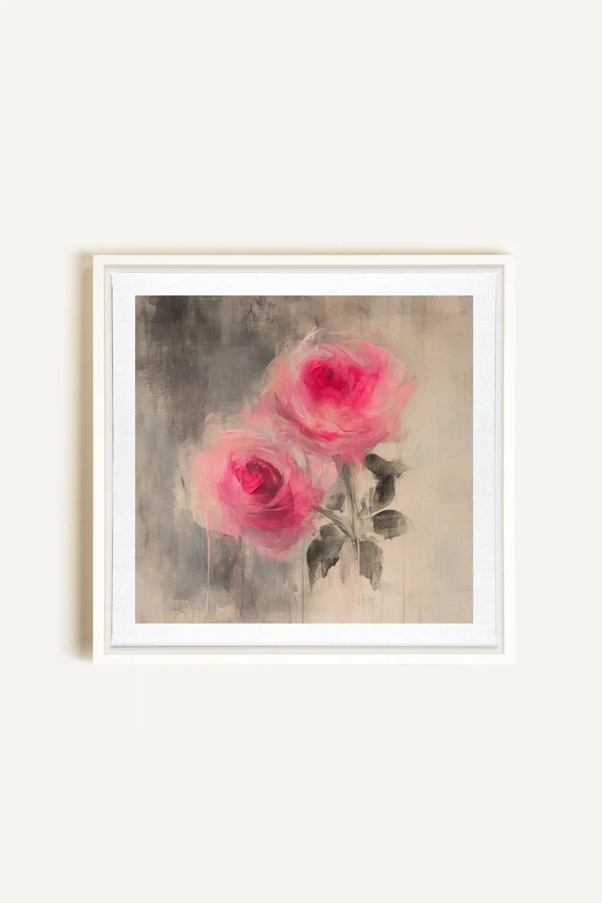 MIDNIGHT VELVET, Artwork on stretched canvas, framed in white