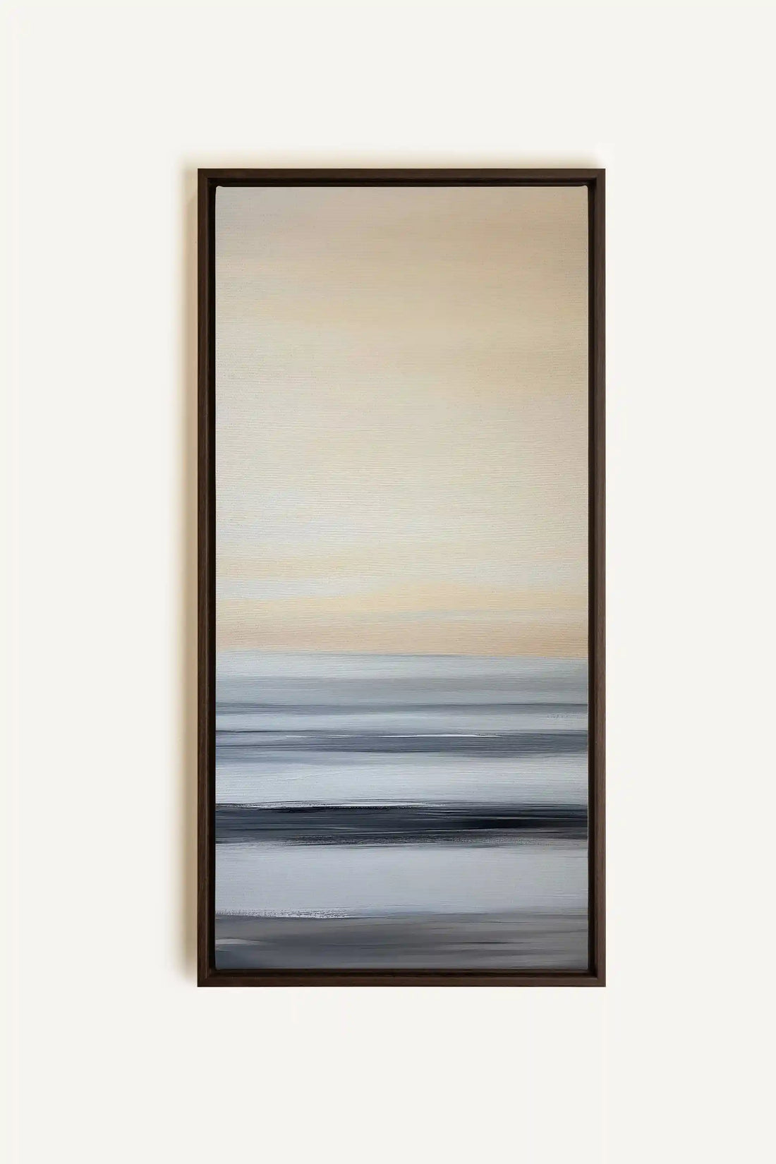 MIST ECHOES, Oeuvre sur toile étirée, encadré Brun Noyer