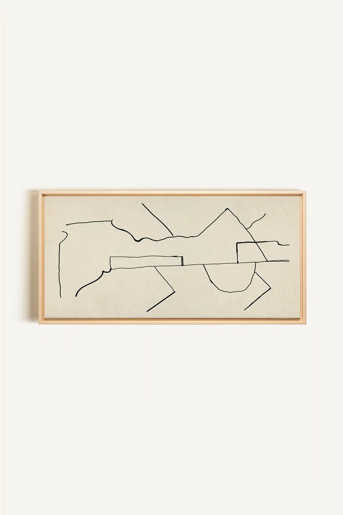 DRIFT MAP, Work on stretched canvas, framed Naturel Clair